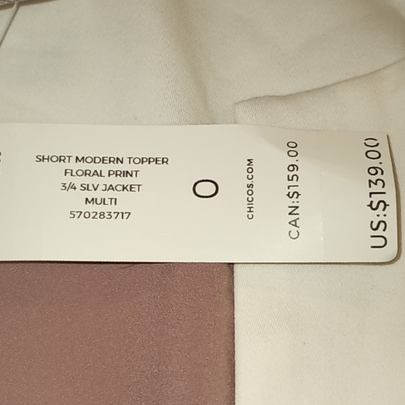 Chico's Short Floral Print Jacket - Picture 14 of 14